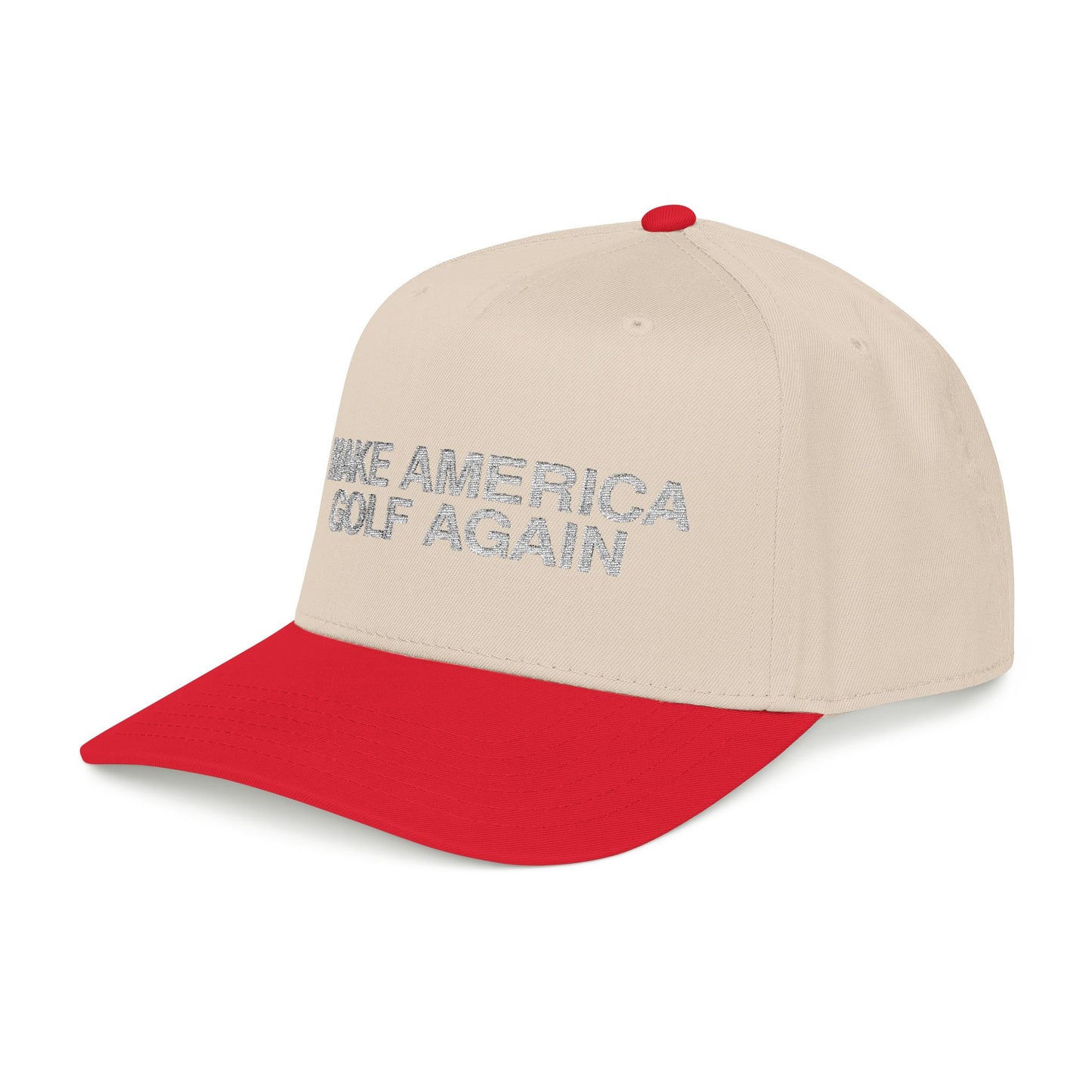 Make America Golf Again — Signature Cream & Red Hat