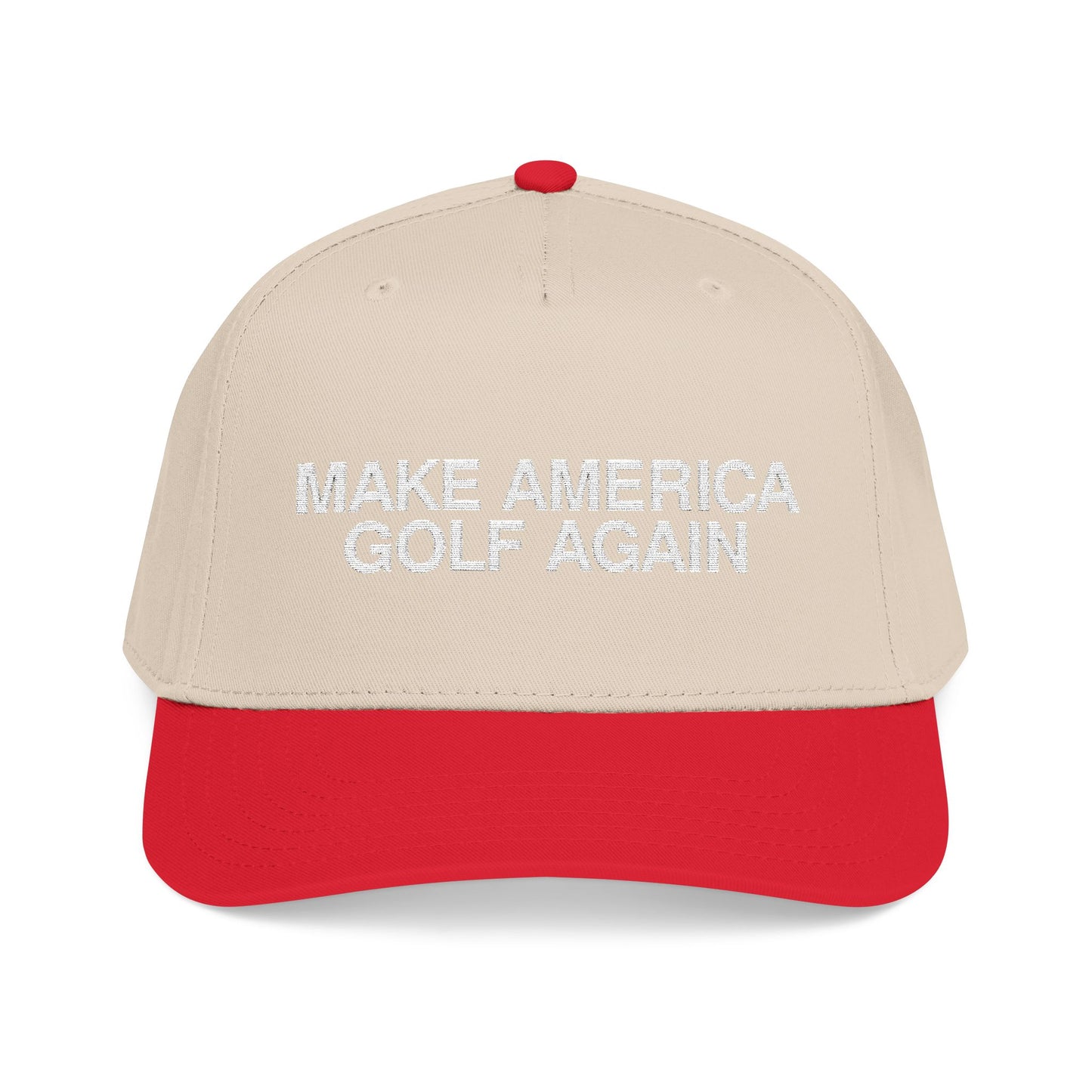 Make America Golf Again — Signature Cream & Red Hat