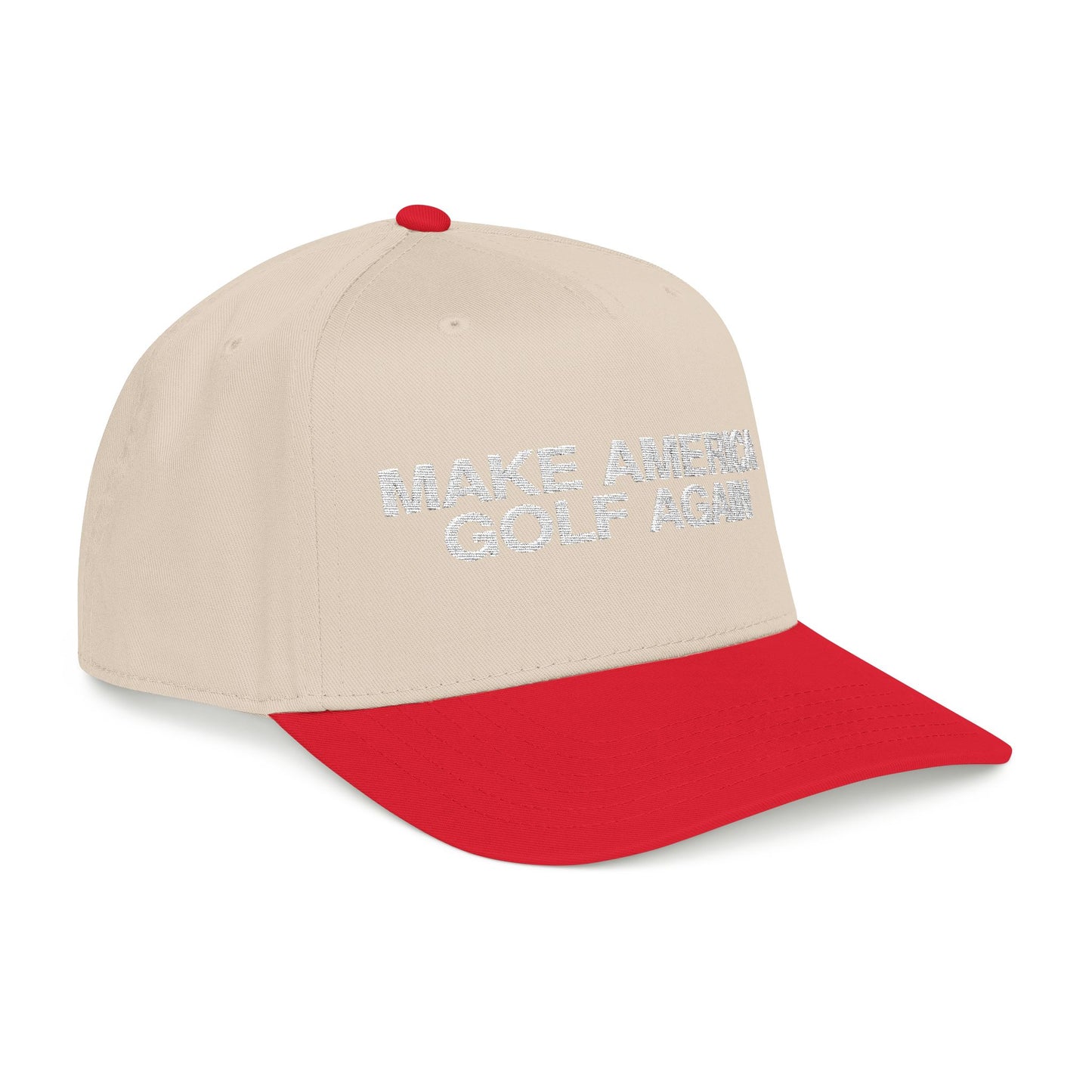 Make America Golf Again — Signature Cream & Red Hat